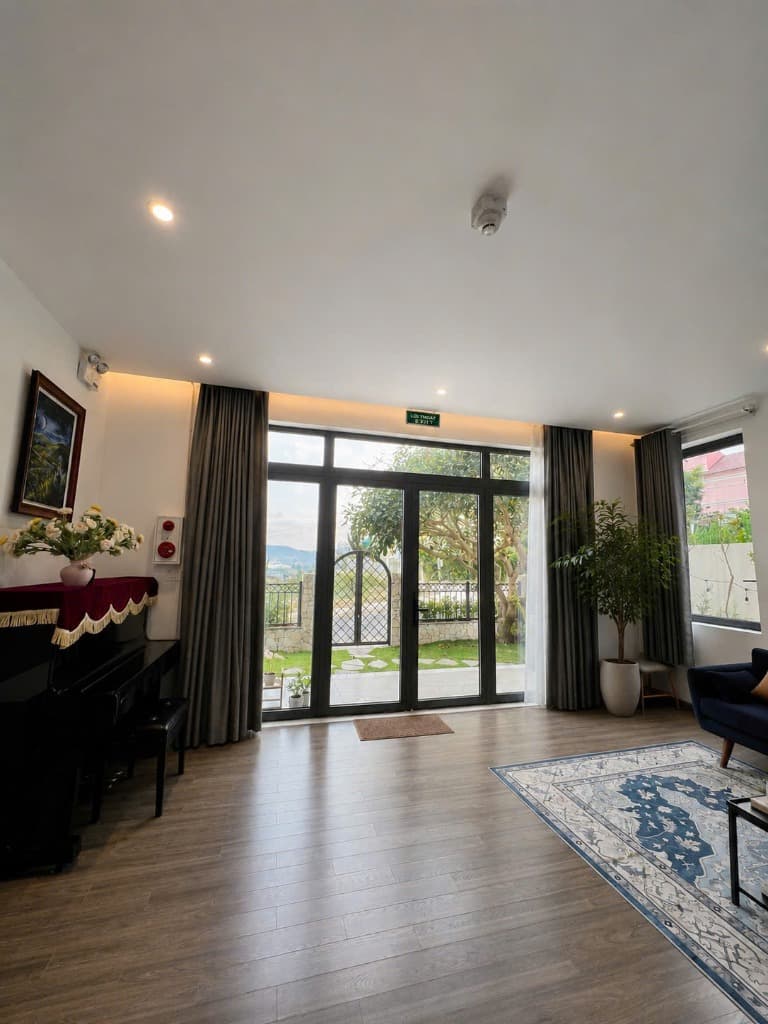 Sảnh sinh hoạt chung hướng vườn